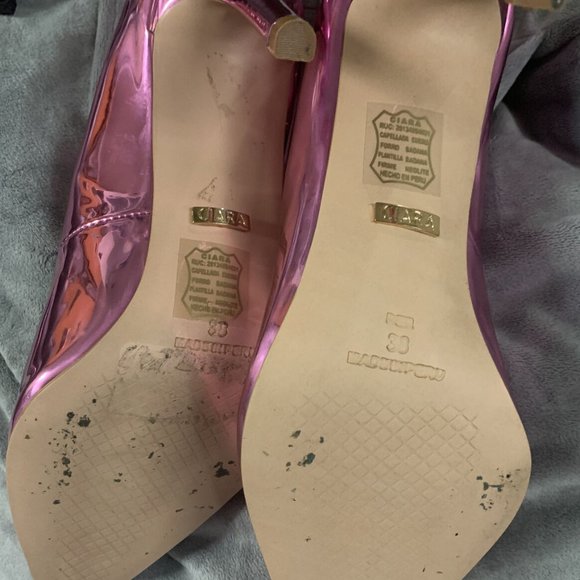 Ciara- Platinum Stilettos Heels Size 8 Exotic Heels NWOT - Picture 16 of 16